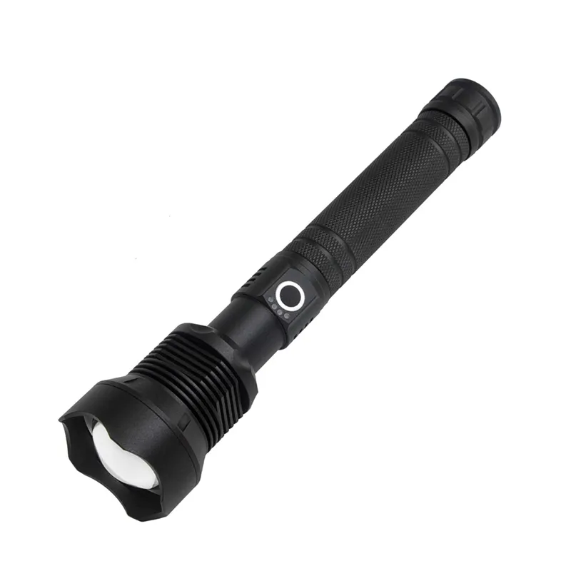 LED 20W 5V Tactical Torches, 6000 Lumens Bright Flashlight Waterproof Zoomable Portable USB Rechargeable Handheld Lighting Searchlight for Camping Hiking Outdoor