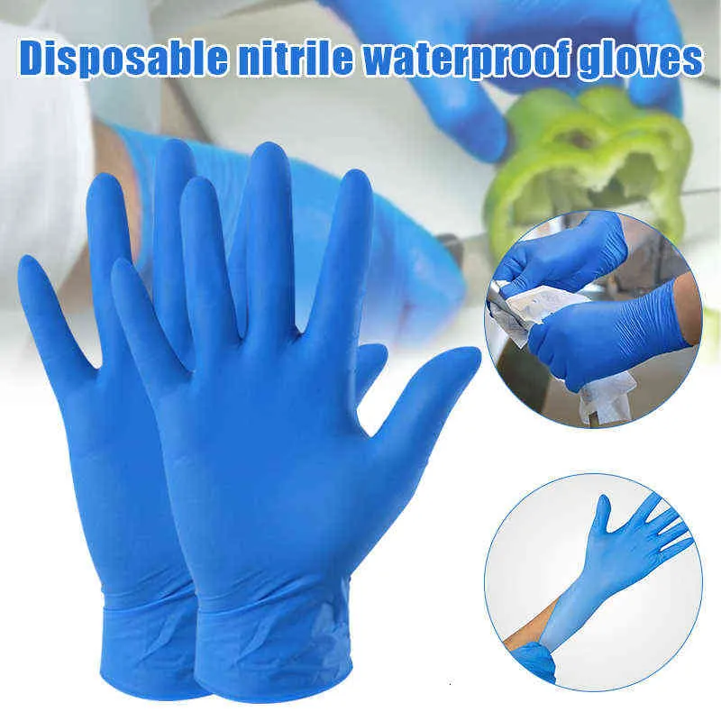 Wysokiej jakości 100 sztuk Rękawiczki jednorazowe Wodoodporne dłonie Ochrona dań domowych Mycie
