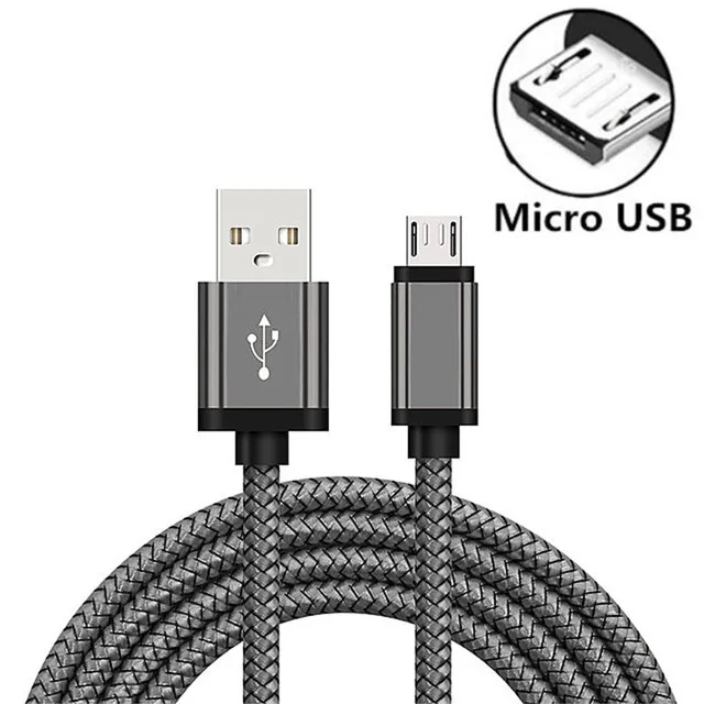 Mikro USB 1 M 3 M 2 M Şarj Şarj Telefon Kabloları Veri Kablosu Için Huawei P Akıllı P9 / P10 Lite P9 Y3 Y5 Y6 Y9 Onur 8x 8 S 7C 20I 7A