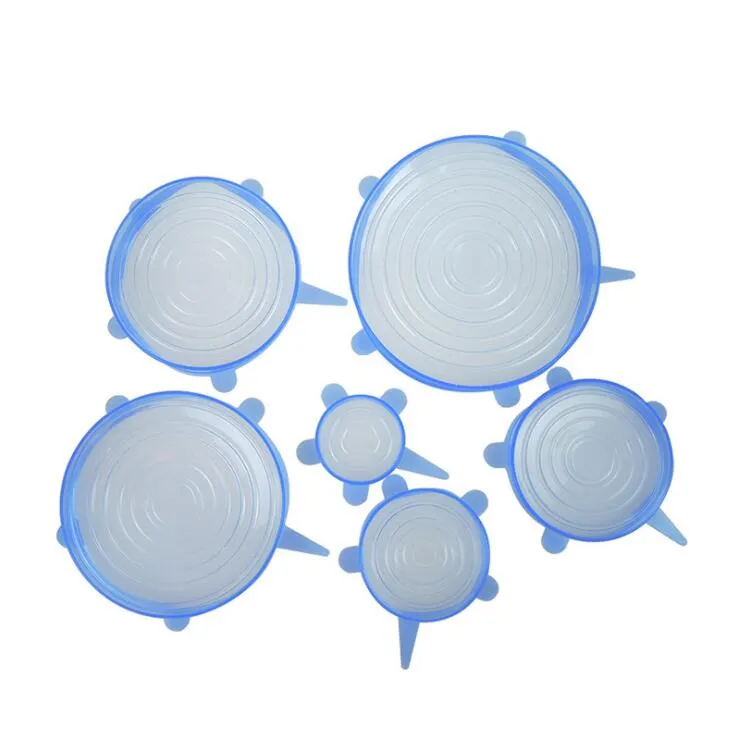 Silicone Stretch Suction Pot Lids Tools Food Grade  Keeping Wrap Seal Lid Pan Cover Nice Kitchen Accessories LXL568-1