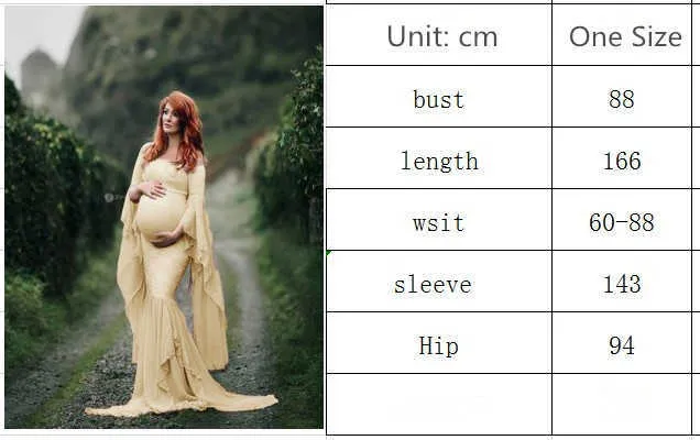 Mermaid Maternity Photography Props Dresses Lace Long Pregnancy Dress Ruffles Pregnant Women Maxi Maternity Gown For Photo Shoot (4)