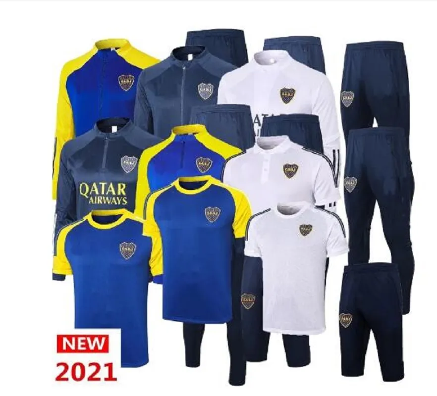 Boca Juniors 21 22 Tracksuit Jackets 2021 2022 Tevez de Rossi Maradona 조깅 축구 훈련 슈트 Surveetement 샹들리콘 축구 키트