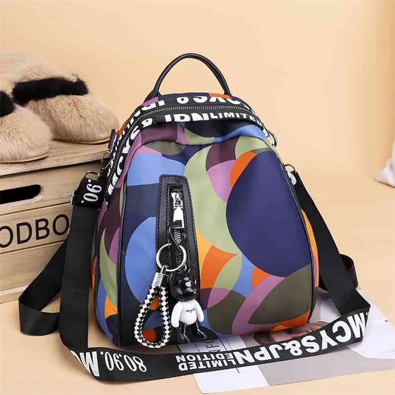 Mode färgglada mini ryggsäck kvinnor söt liten back pack designer högkvalitativa tonårsflickor ryggsäckar plånböcker mochilas para mujer 210922