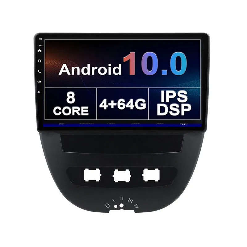 Bil DVD-spelare för AYGO / PEUGEOT 107 / CITROEN C1 Radio Navigation 10 tum Android 10.0 CarPlay