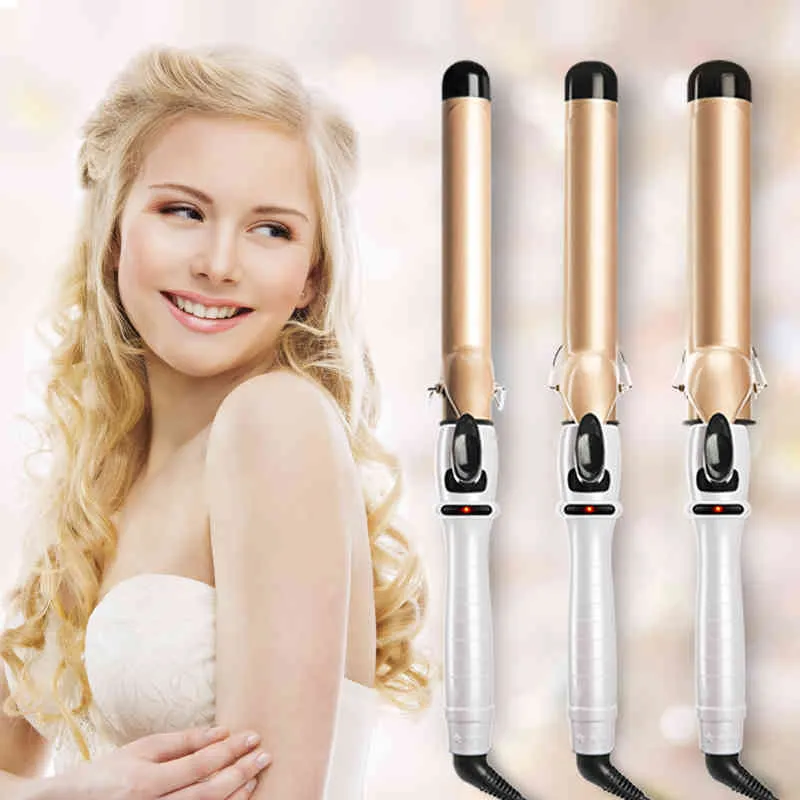 Aofeilei 19-38 mm Cerâmica Elétrica Curler 38mm Ondulado Ferro Grande Curls Estilo De Moda Ferramenta Home Cabeleireiro Curlers