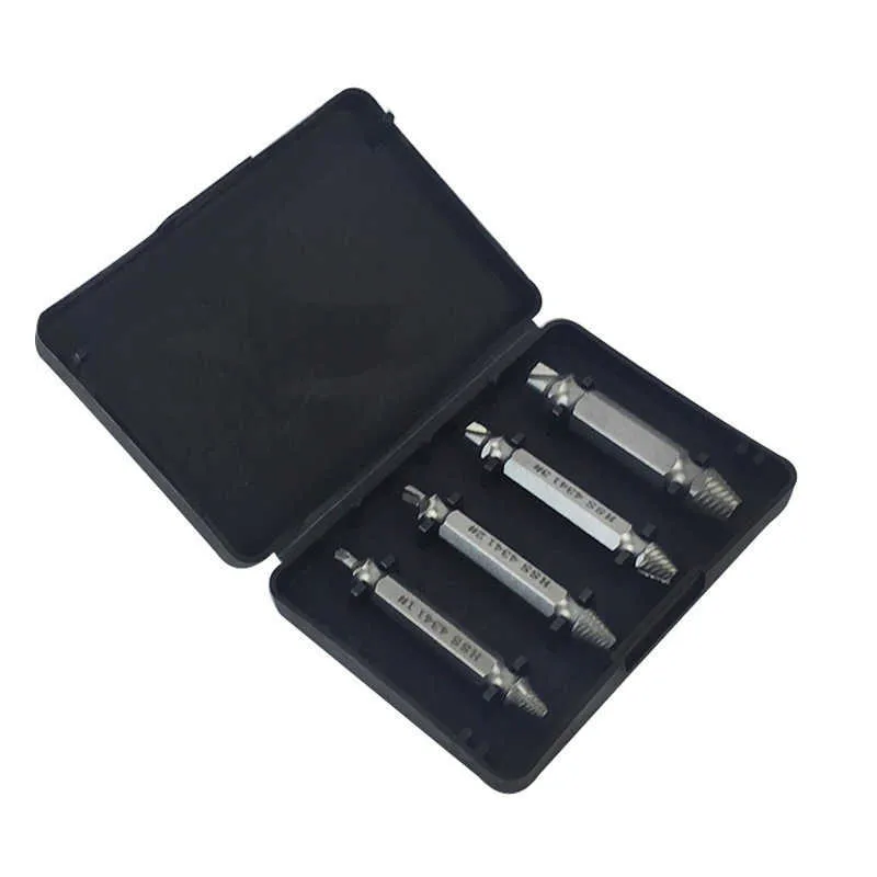 4PCS/Set CAR Repair Tools Double Side Damaged Screw Extractor Drill Bits Out Remover Bolt Stud Tool For Metal Repair Tool Kit Car