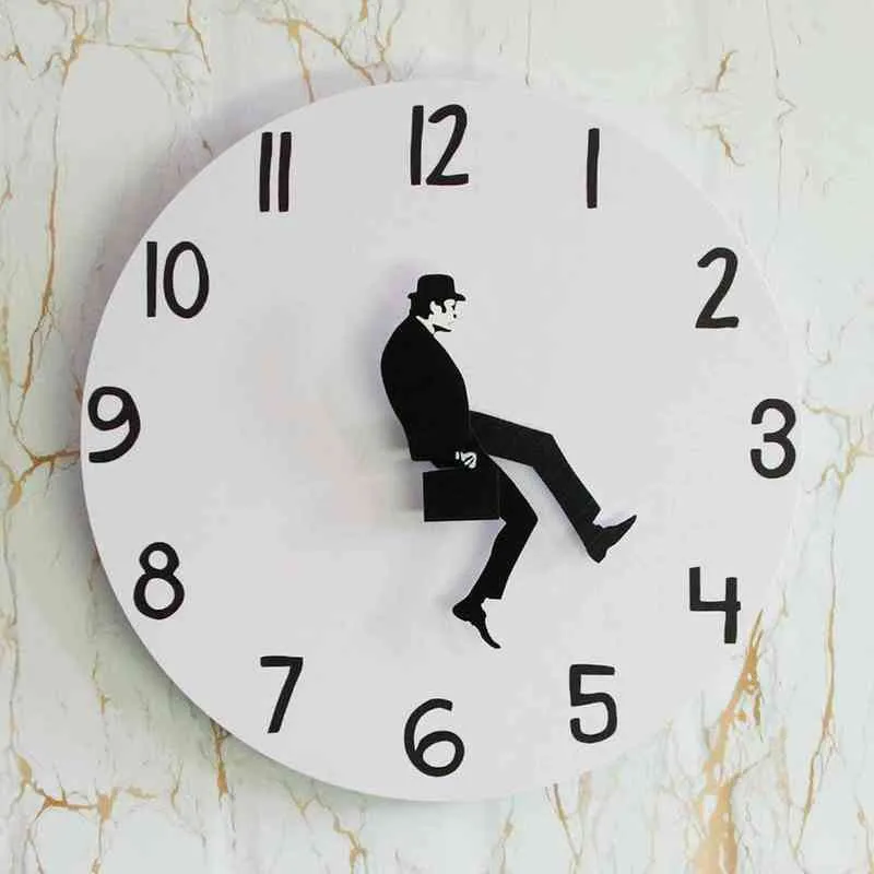 Simple Creative Wall Clock Frameless Mute Fun Wall Clock Modern Design Plastic Reloj De Pared Living Room Decoration Home Decor H1230