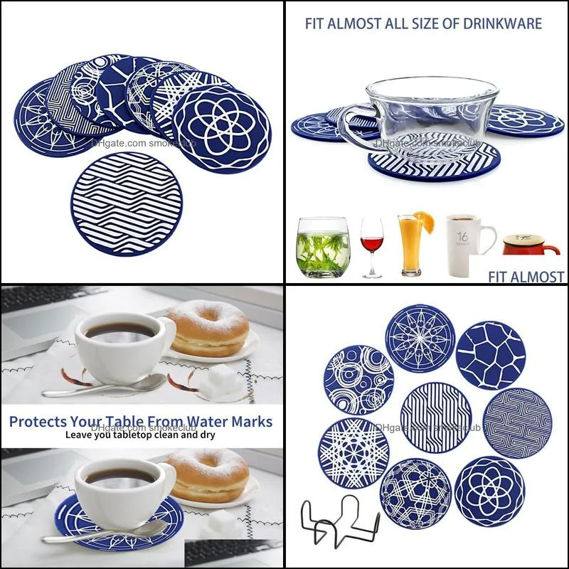 Mats & Pads Holders Placemat Decoration For Home Kitchen Dining Table Desk Mat Xmas Tableware Bowl Cup Pad Festival Gifts