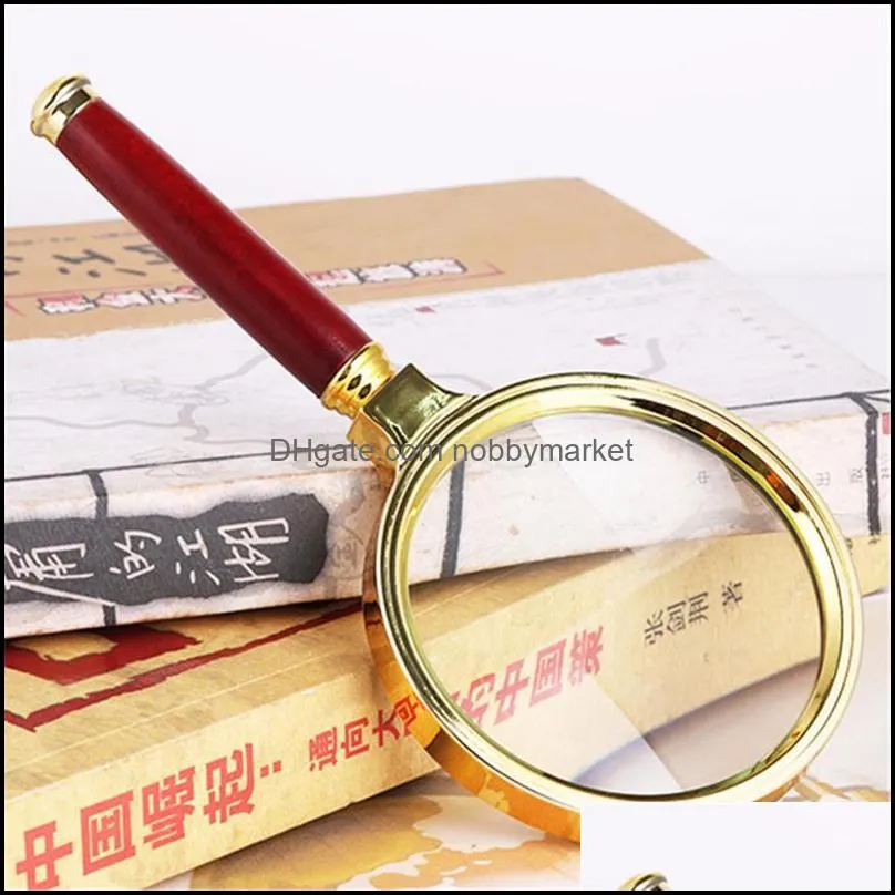 Hot style 80mm Handheld 10X Magnifier Magnifying Glass Loupe Lens For Easy Reading Jewelry Watch Repair Tool glitter2008