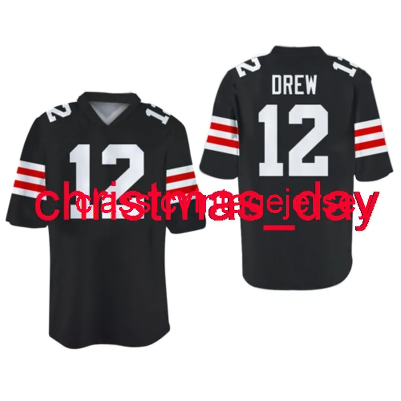 Stitched Draft Pick Brian Drew Football Jersey broderi anpassad XS-5XL 6XL