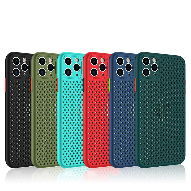 2021 Soft TPU All-Inclusive Phone Fodral för iPhone 12 Pro Max Kreativt skyddskåpa med kylhål