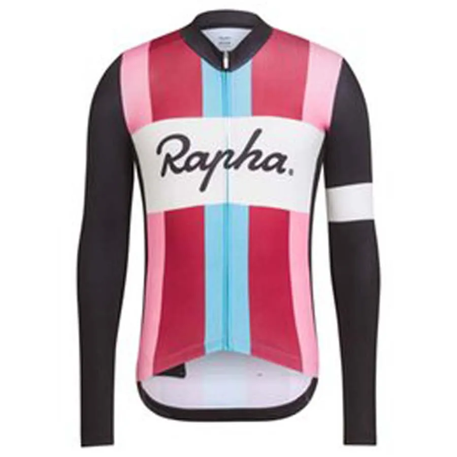 Rapha Proチームスプリング/オートンメンズサイクリング長袖ジャージーロードレースシャツライディング自転車トップス通気性屋外スポーツマイヨットS21050724