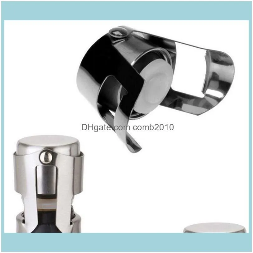 Portable Stainless Steel Wine stopper Vacuum Sealed Wine Champagne Bottle Stopper Cap