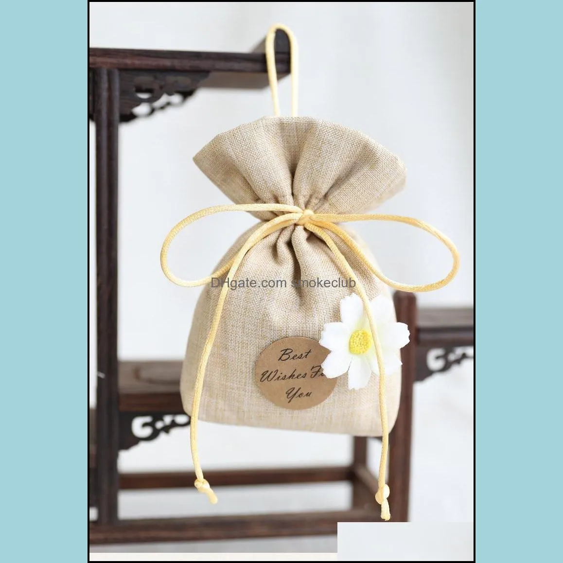 Sachet bag drawstring empty candy herbal tea package small gift bag lavender aromatherapy flower cute bedroom deodorant LLE10233