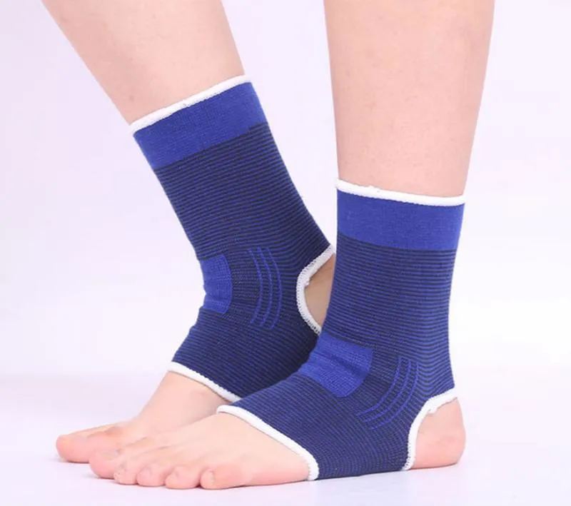 Ankle Support 1Pair Running Safety Sports Compression Foot Elastic Bandage Wrap Sleeve Brace Guard Relief Pain Protector