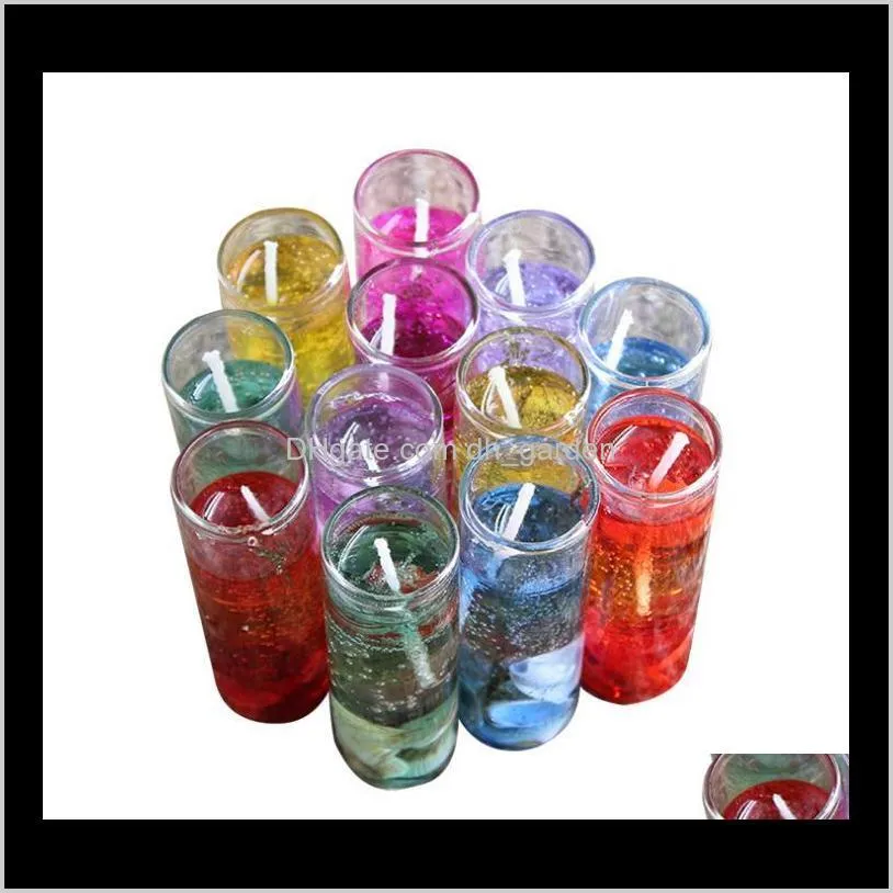 creative scented jelly candle glasses cup shaped transparent diy aromatherapy candles for birthday christmas party decorations sn1961
