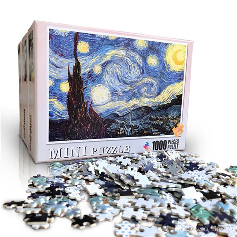 Multiples styles mini images Puzzles 1000 pièces assemblage en bois Jouets pour adultes Enfants Jeux Enfants Éducatifs