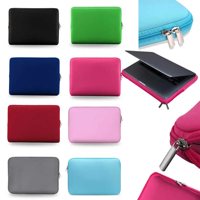 Soft Laptop Case 13 Inch Laptop Bag Zipper Sleeve Protective Cover Carrying Cases for iPad MacBook Air Pro Ultrabook Notebook Handbags