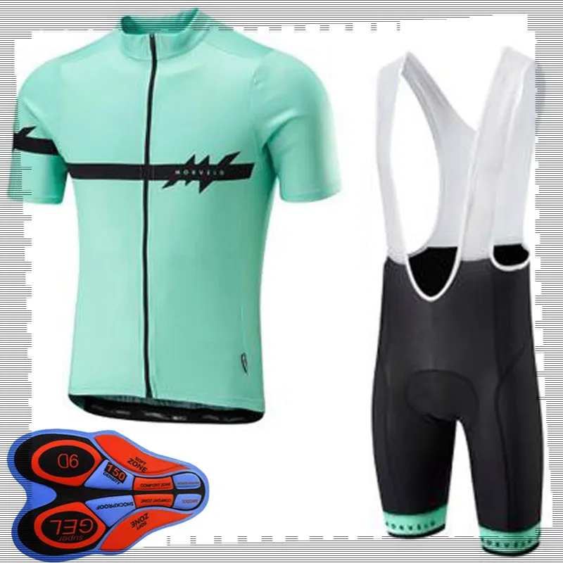 Pro team Morvelo Cycling Short Sleeves jersey (bib) shorts sets Mens Summer Respirant Route vélo vêtements VTT vélo Tenues Sport Uniforme Y21041568