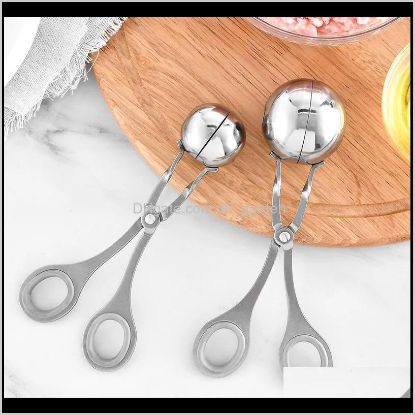 practical convenient meatball maker stainless steel stuffed meatball clip diy fish meat rice ball maker food clip kitchen tool vt0666