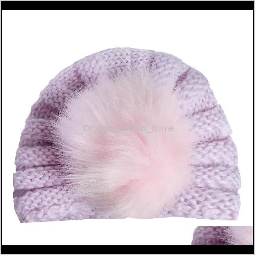 baby girls ball knitted hats 11 designs winter candy color elastic indian hat knitting boys kids hats fashion warm knitted hats 04