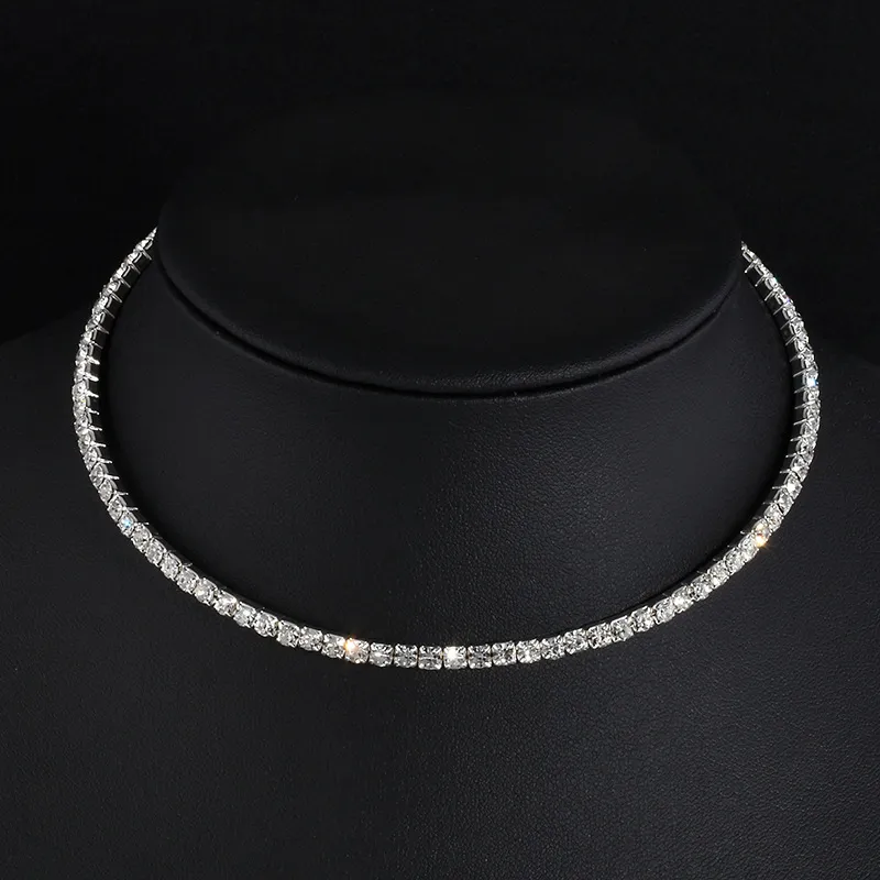 Collier Déclaration En Cristal Et Strass - Modèle Fantaisie - Neuf Avec étiquettes