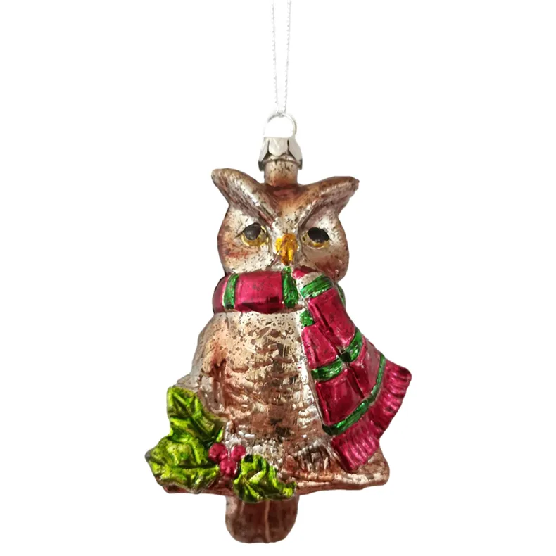 Decorazioni natalizie Scene Layout Ornament Piccolo Gufo del pendente del regalo