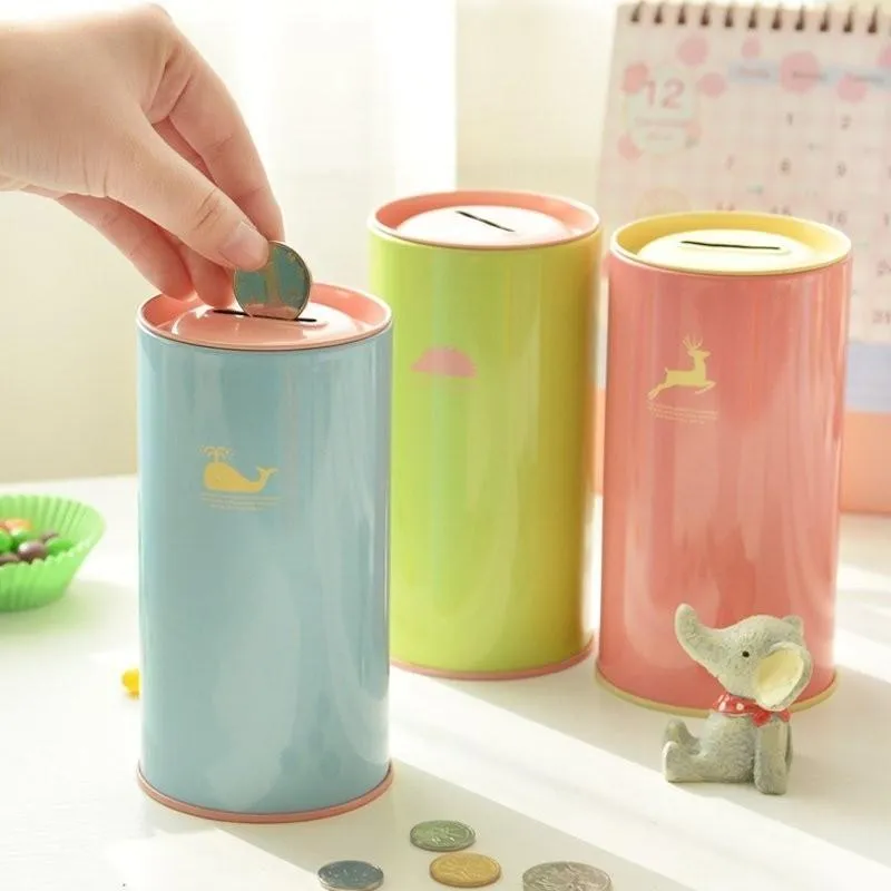 Animal Candy Color Piggy Bank Metal Piggy Bank Söt Sundries Cans Storage Cans Presentburkar Heminredning Pengar Box