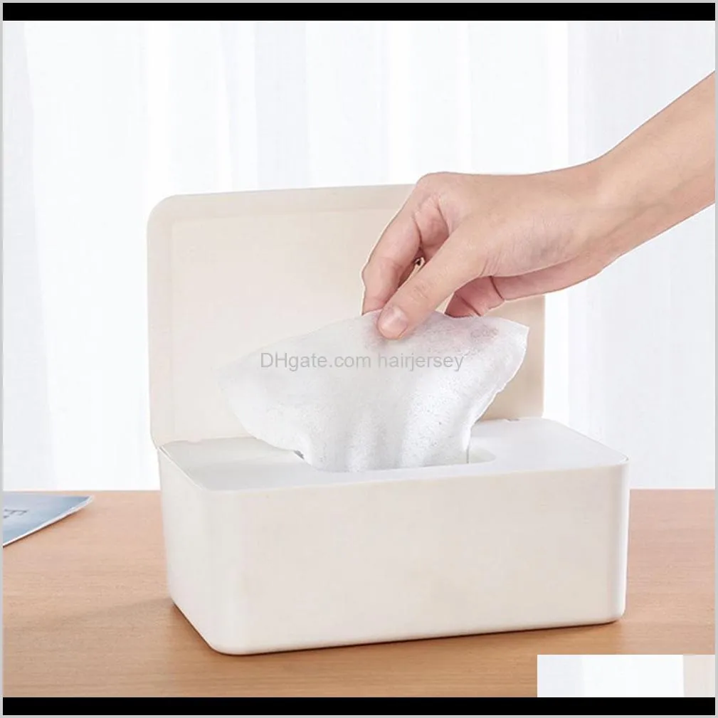 tissue storage box case wet wipes dispenser holder with lid for home office aug889