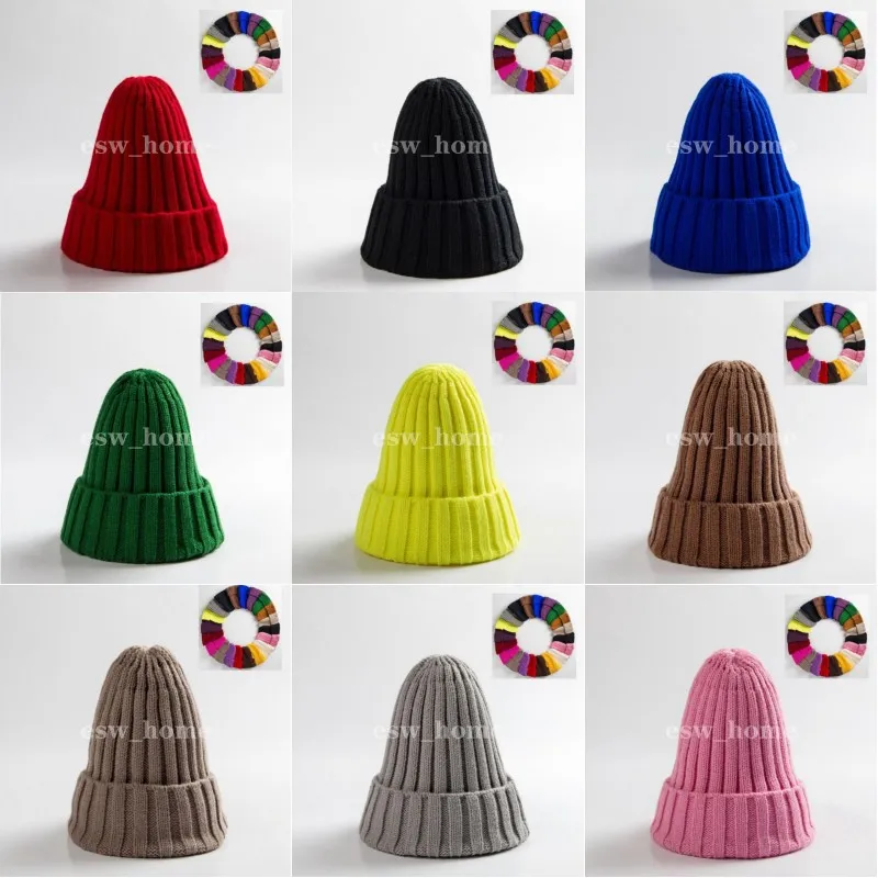 Gorros de outono para as mulheres misturas de algodão macio macio macio de malha chapéus homens tampões de inverno Cluves de mulheres boné para a menina atacado