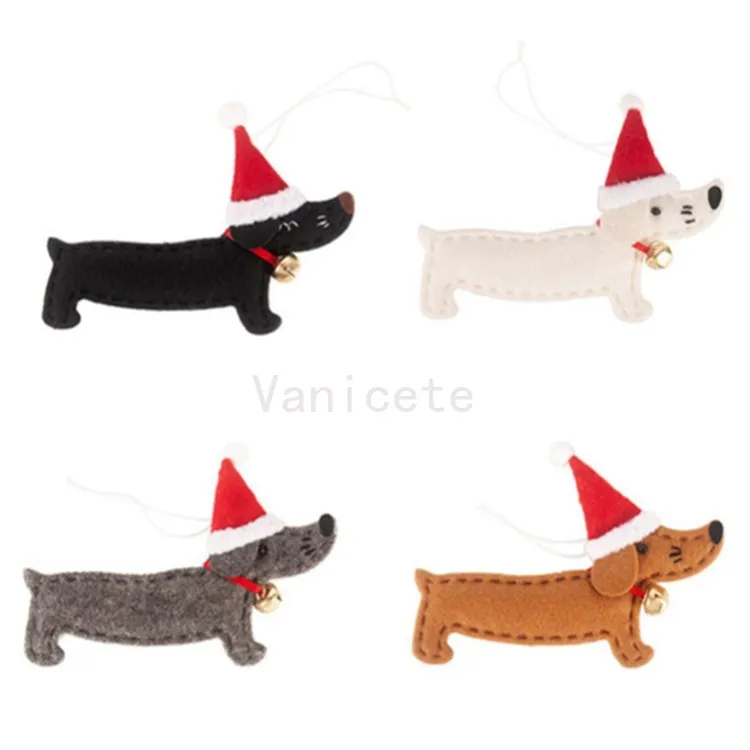 Décoration de Noël Fournitures de fête d'arbre de Noël mignon Pendentif chien Pendentif 4 style T2I52505
