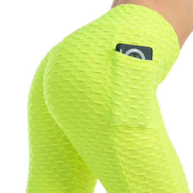 JIANWEILI High Waist Push Up Honeycomb Leggings With Side Pockets Anti  Cellulite, Breathable, And Stretchy For Womens Fitness And Gym Workouts  210928 From Lu02, $9.32