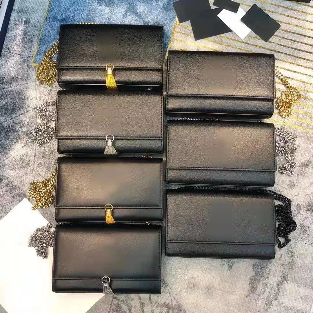 designer handbags Genuine leather Tassel bags fashion clutch Envelope lady shoulder bag cowhide chain purse messenger women wholesale dicky0750 Luxury bag