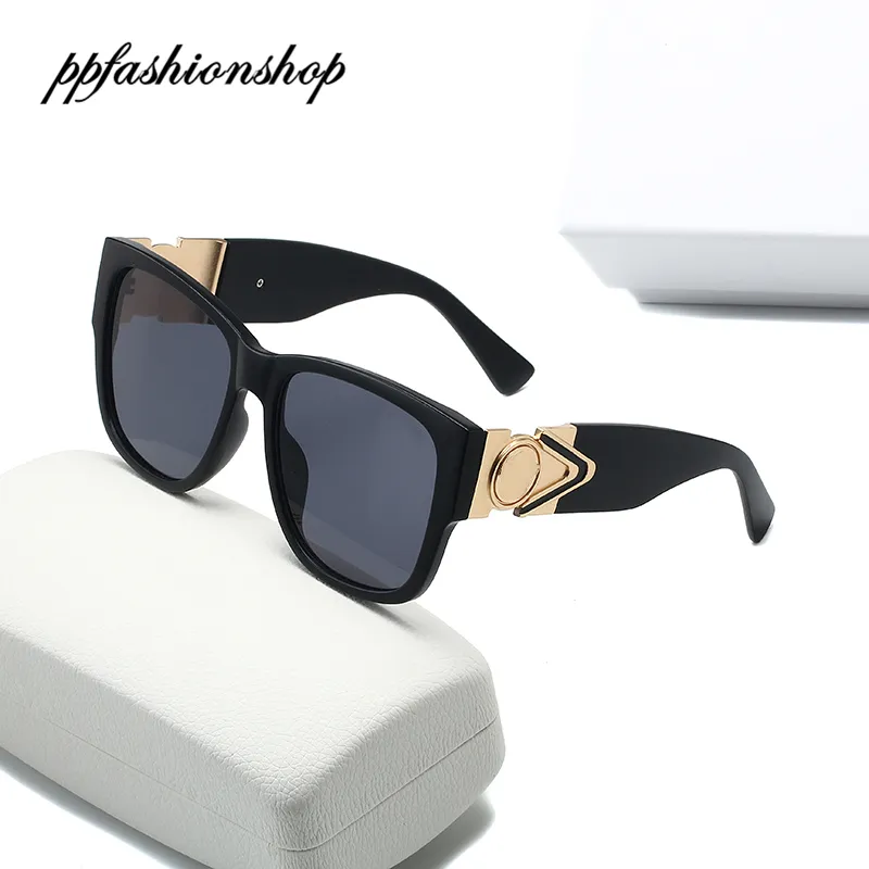 Fashion Outdoor Beach Sun Glasses Metal Big Frame Sunglasses For Men Women Uv400 Summer Eyewear With Box And Case Ppfashionshop