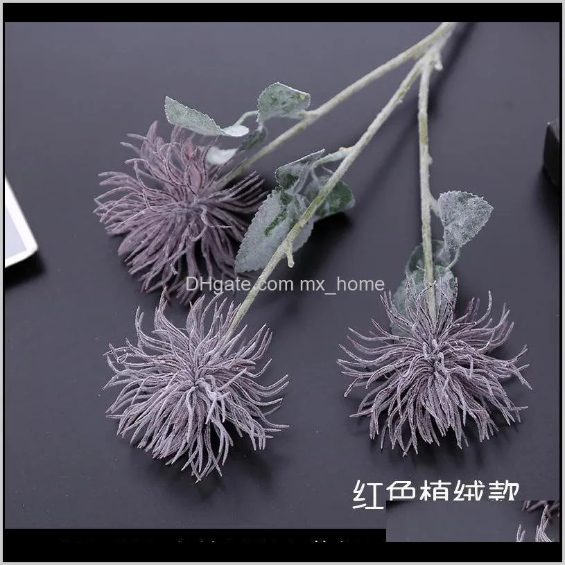 simulation sea urchin plastic flower chrysanthemum branch wedding decoration arrangement material decorative flowers & wreaths
