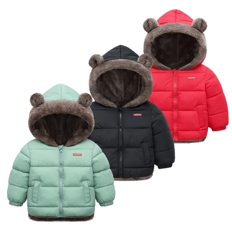 Manteau chaud pour enfants Cachemire Coton Veste rembourrée Garçons Fllece Filles Bébé Épaissie Outwear 210916