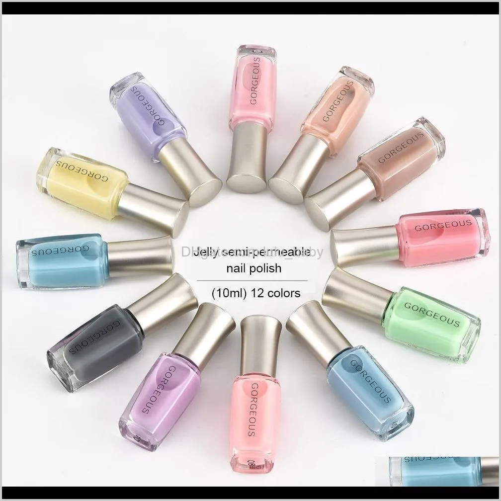 subtransparent nail polish jelly translucent nail varnish quick dry clear lacquer 10ml candy nude color environmental protection