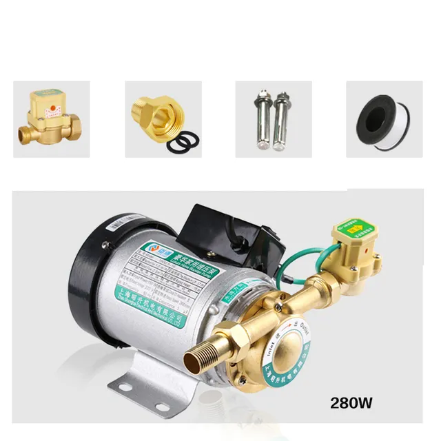 220V Automatisk självbegränsande Boost Pressure 100W Hushållens värmarvärmare Cirkulerande pump Hög duschförstärkare