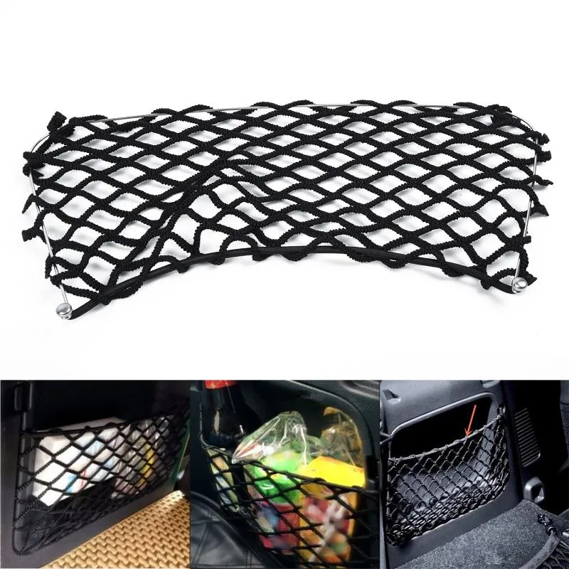 Carro organizador automático acessórios interiores saco de net sundries string de armazenamento bolso para smart fortwo 451 2009-2014