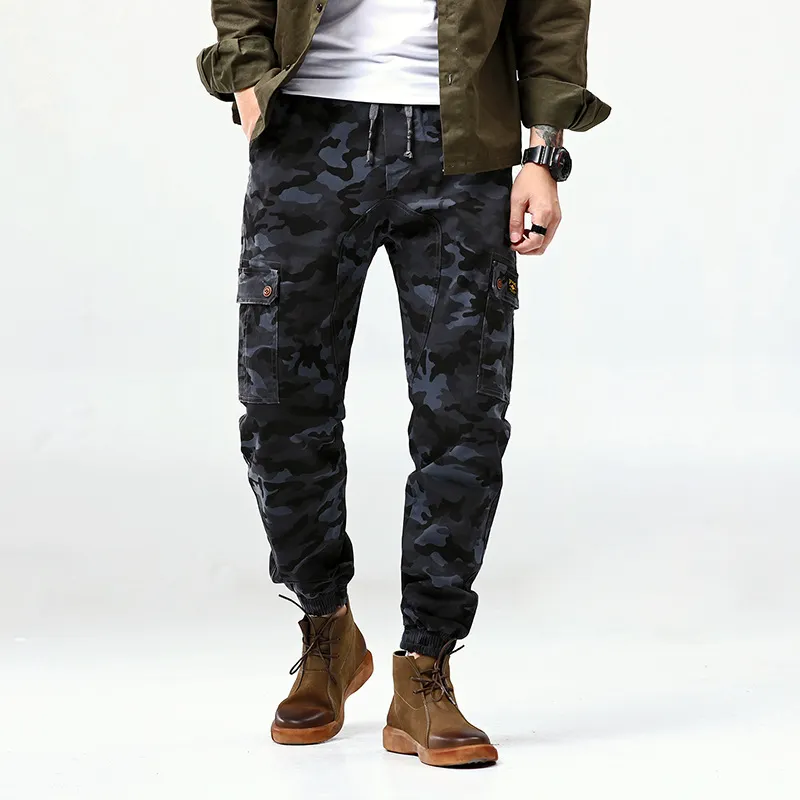 Hommes Cheville Legth Pantalon Camouflage Hip Hop Streetwear Jogger Homme Pantalon Grandes Tailles 6xl 5xl 7XL Mode Noir Cargo Camo Pantalon 210518