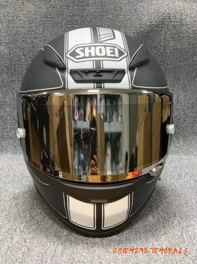 Casques de moto de haute qualité ABS SHOEI Z7 Dumb Casque de personnalité noir et blanc Quatre saisons Hommes Femmes Full