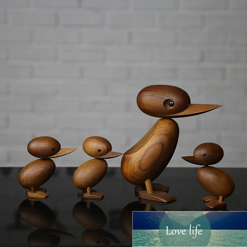 Den danska marionetten Woodcarving Classic Creative Home Furtishing Ornaments Small Duck Mjukt Dekoration Housing Study Desktop Decora