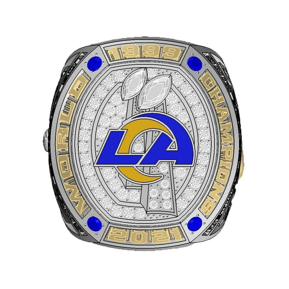 6 spelers 2021 2022 American Football Team Champions Championship Ring Stafford Kupp Miller BECKHAM DONALD