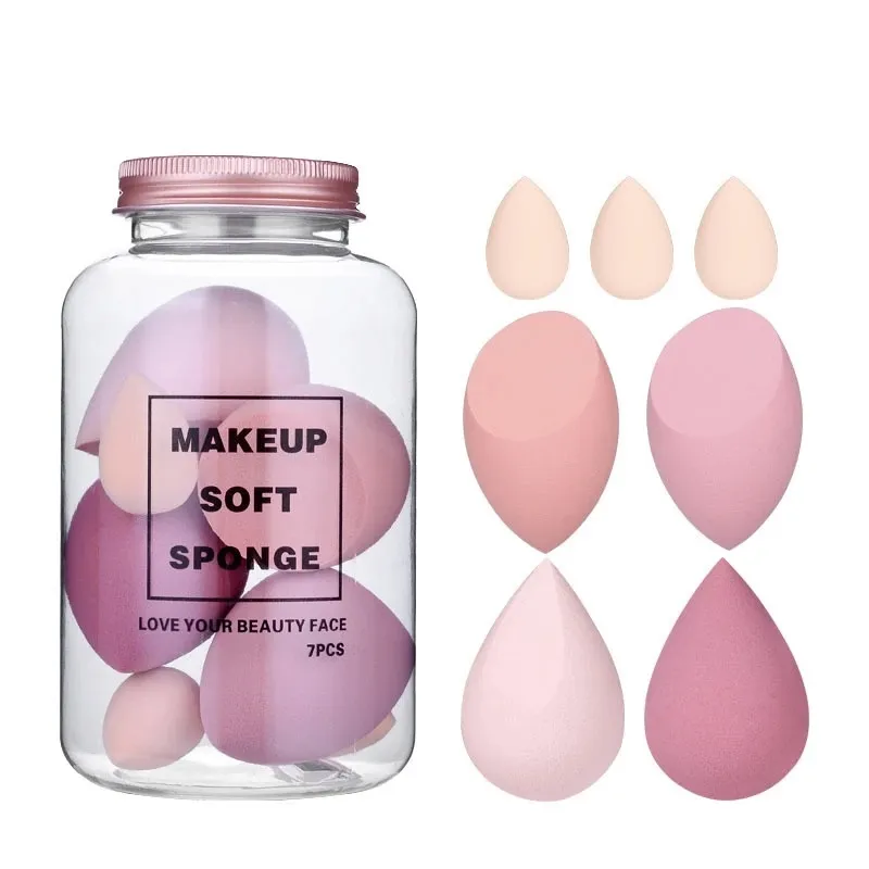 Makeup Sponge Beauty Cosmetic Powder Puff för Foundation Cream Concealer 7PCS / Set Face Make Up Blender Tools grossist