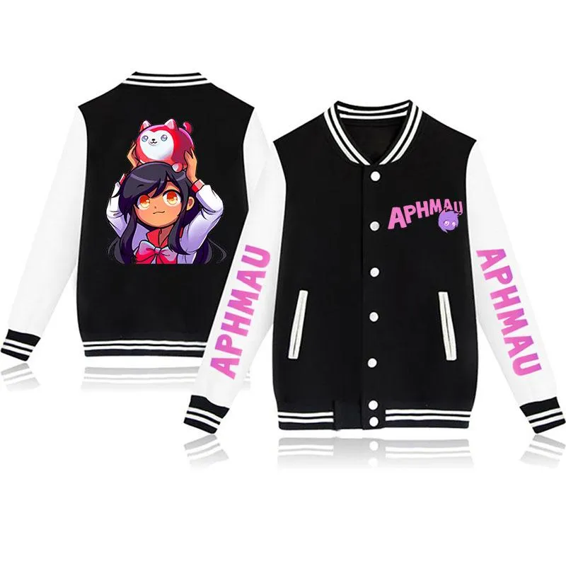 Damesjassen Aphmau Herenjassen en Honkbal Uniform Street Casual Coat Jacket Tops