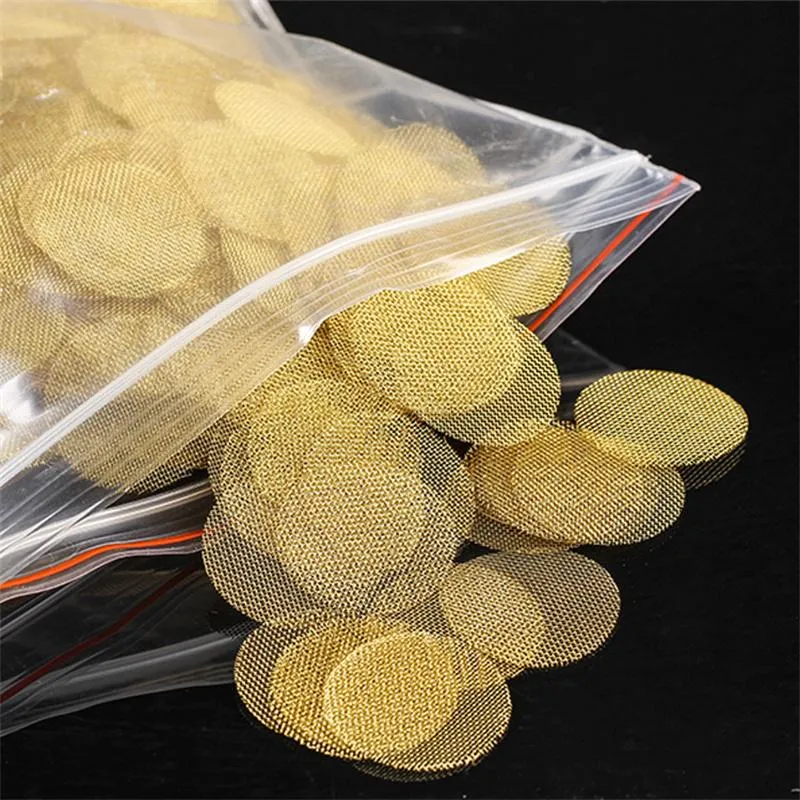 Smoking Pipes 500pcs/set Brass Mesh Pipe Network Filter Hookah Water Tobacco Metal Filters Smoke Screen Gauze