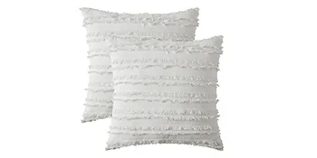 MIULEE Corduroy Soft Soild Decorative Square Throw Pillow Covers Set