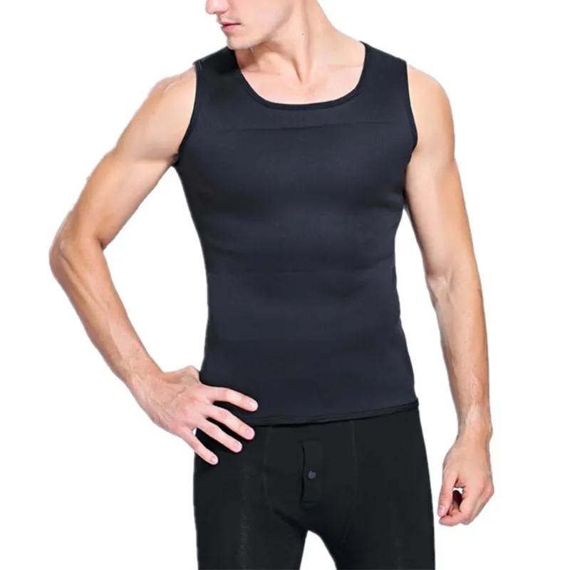 Shapers do corpo dos homens colete de sauna ultra suor camisa homem preto cintura cincher slimming instrutor espartilhos shapewear