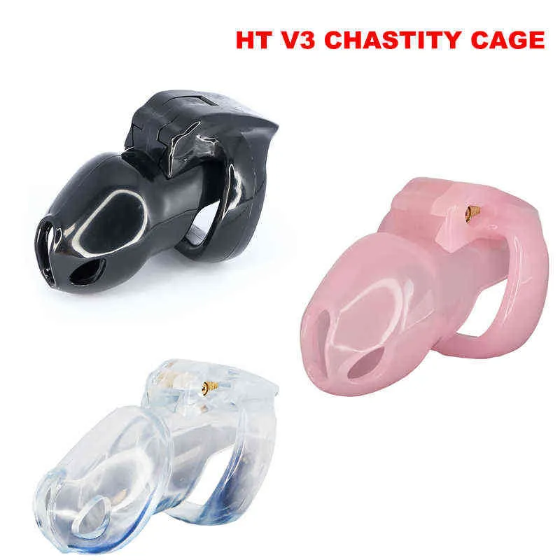 NXY Cockrings HT V3 Nub Dispositif de chasteté masculine avec 4 anneaux Micro Cock Cage Résine Ceinture BDSM Jouets 1124