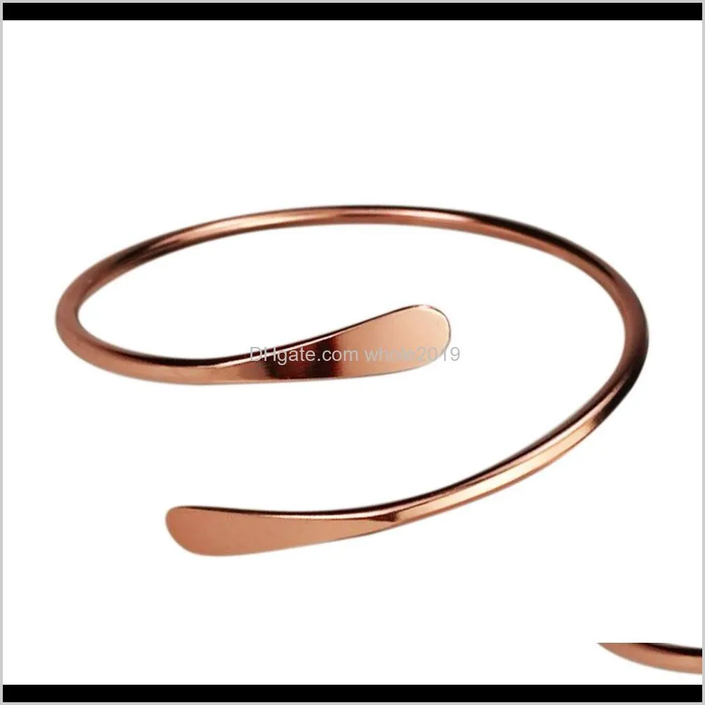 Bangle armband smycken droppleverans 2021 mylongingcharm 10 st mycket tom mässing slät oval stapling armband öppen manschett armband f190v